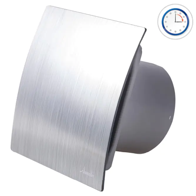 Awenta badkamerventilator Silent Ø125 mm | 145 m³/h | Timer | Zilver - Afbeelding 2